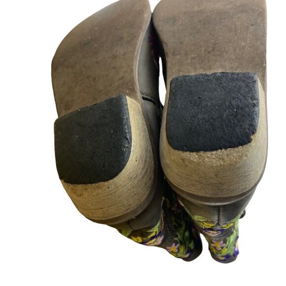 Betseyville Reece Floral Embroidered Faux Leather Ankle Cowboy Boots Girl Sz 12 - Picture 8 of 9